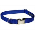 Sassy Dog Wear Sassy Dog Wear SOLID BLUE-METAL BUCKLE LG-C Aluminum Buckles Dog Collar; Blue - Large SOLID BLUE-METAL BUCKLE LG-C